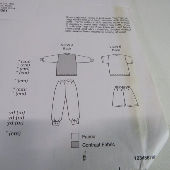 Kwik Sew 2301 sewing pattern pajamas, top, shorts, pants UNCUT size 4-7 kid - Picture 3 of 6